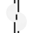 Aplica LED moderna Skyline neagra cu disc centrat abajur alb L19cm 23W, Maytoni