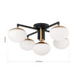 Plafoniera Josephine moderna 5xE27/40W, DLU 1841/4+1 MS/SCHWARZ Orion