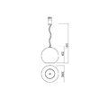 Lustra moderna cromata abajur sticlă fumurie 1xE27/42W, Bowl 01-2077 Redo