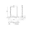Lustra moderna aurie abajururi sticlă 6xG9/28W, Goji 01-2374 Redo