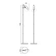 Lampadar modern negru orientabil 1xGU10/40W, Pivot 01-2371 Redo