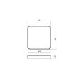 Plafoniera moderna alba dimmabila LED 60W/6472lm/3000K, Yomo 01-2579 Redo