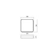 Plafoniera moderna alba dimmabila LED 47W/4950lm/3000K, Yomo 01-2576 Redo