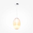 Lustra LED moderna Bruma cromata abajur alb Ø25cm 19W, Maytoni