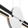 Lustra LED moderna Skyline neagra abajur alb L110cm 26W, Maytoni