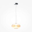 Lustra LED moderna Bruma cromata abajur alb Ø30cm 12W, Maytoni