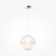 Lustra LED moderna Bruma cromata abajur alb Ø30cm 15W, Maytoni