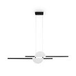 Lustra LED moderna Skyline neagra abajur alb L110cm 26W, Maytoni