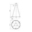 Lustra moderna aurie spoturi orientabile LED 25W/4800lm/3000K, Summit 01-2490 Redo
