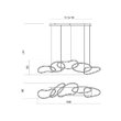 Lustra moderna neagra dimmabila LED 100W/12980lm/3000K, Bias 01-2599 Redo