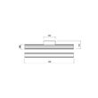 Aplică moderna cromata IP44 LED 18W/1650lm/3000K, Rigal 01-2592 Redo
