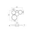 Plafoniera moderna bronz dimmabila LED 50W/7381lm/3000K, Cronos 01-2537 Redo