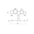Plafoniera moderna bronz dimmabila LED 65W/9393lm/3000K, Cronos 01-2540 Redo