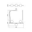 Lustra moderna neagra abajururi sticla 3xE14/28W, Talis 01-2647 Redo