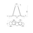 Lustra moderna bronz dimmabila LED 65W/9626lm/3000K, Cronos 01-2543 Redo