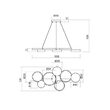 Lustra moderna alba dimmabila LED 65W/9393lm/3000K, Cronos 01-2545 Redo