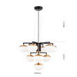 Candelabru Josephine modern 10xE27/40W, LU 1841/6+3+1 MS/SCHWARZ Orion