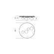 Plafoniera moderna neagra LED 64W/7567lm/3000K, Corum 01-2468 Redo