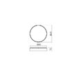 Plafoniera moderna neagra dimmabila LED 45W/4568lm/3000K, Yomo 01-2569 Redo