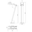 Lampadar modern negru mat lemn nature fag, POOH 01-2405 Smarter
