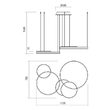 Lustra moderna alba dimmabila LED 114W/12360lm/3000K, Sigua 01-2608 Redo