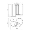 Lustra moderna maro dimmabila LED 99W/10400lm/3000K, Sigua 01-2607 Redo