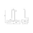 Candelabru modern auriu mat sticla coniac, PIERCE 01-2619 Smarter