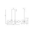 Candelabru modern auriu mat sticla coniac, PIERCE 01-2621 Smarter