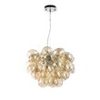Lustra moderna Balbo nichel abajur coniac Ø50cm, Maytoni