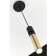 Lustra moderna neagra-aurie detaliu sferic negru 1xGU10/60W Alas 2006 Jupiter