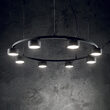Lustra moderna neagra 8xGX53/9W, Minor Round SP8 235547 Ideal Lux