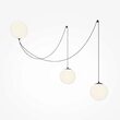 Lustra LED moderna Twins neagra abajur alb Ø20cm 26W, Maytoni