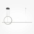 Lustra LED moderna Halo neagra abajur alb L11cm 40W, Maytoni