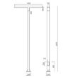 Corp de iluminat rezidential+urban aluminiu turnat H=4m IP65 2x40W/4000K/2x6240lm XTorre TOR02NW DG Arelux
