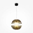 Lustra LED moderna Rebel neagra abajur auriu Ø30cm 6W, Maytoni