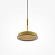 Lustra LED moderna El neagra abajur auriu Ø15cm 12W, Maytoni