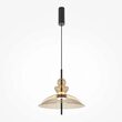 Lustra LED moderna Bangkok neagra abajur coniac Ø40cm 12W, Maytoni