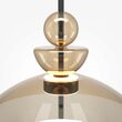 Lustra LED moderna Bangkok neagra abajur coniac Ø40cm 12W, Maytoni