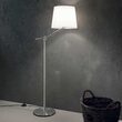 Lampadar modern cromat reglabil abajur textil 1xE27/60W, Regol PT1 014609 Ideal Lux