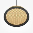 Lustra LED moderna El neagra abajur auriu Ø15cm 12W, Maytoni