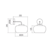 Aplica moderna negru mat abajur sticla fumurie 1xE27/42W, Croma 01-3064 Smarter