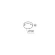 Cupa de prindere pe tavan albă Orbit CSRD160WH Redo