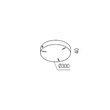 Cupa de prindere pe tavan argintie Orbit CSRD300SC Redo