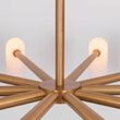 Candelabru modern cu 10 brate din alama masiva si abajururi din sticla opal, Odyssey LG, B156 SchwungHome