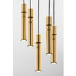 Lustra moderna neagra-aurie detalii sferice aurii 5xGU10/60W Alas 2020 Jupiter