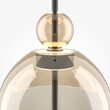 Lustra LED moderna Bangkok neagra rotunda abajur coniac Ø25cm 12W, Maytoni