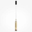 Lustra LED moderna Ordo neagra abajur coniac Ø8cm 8W, Maytoni