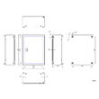 Cutie metalica 400x300x150 mm, cu contrapanou, incuietoare standard, WSA4030150 Schrack