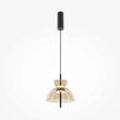 Lustra LED moderna Bangkok neagra cilindrica abajur coniac Ø25cm 12W, Maytoni