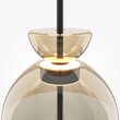 Lustra LED moderna Bangkok neagra cilindrica abajur coniac Ø25cm 12W, Maytoni
